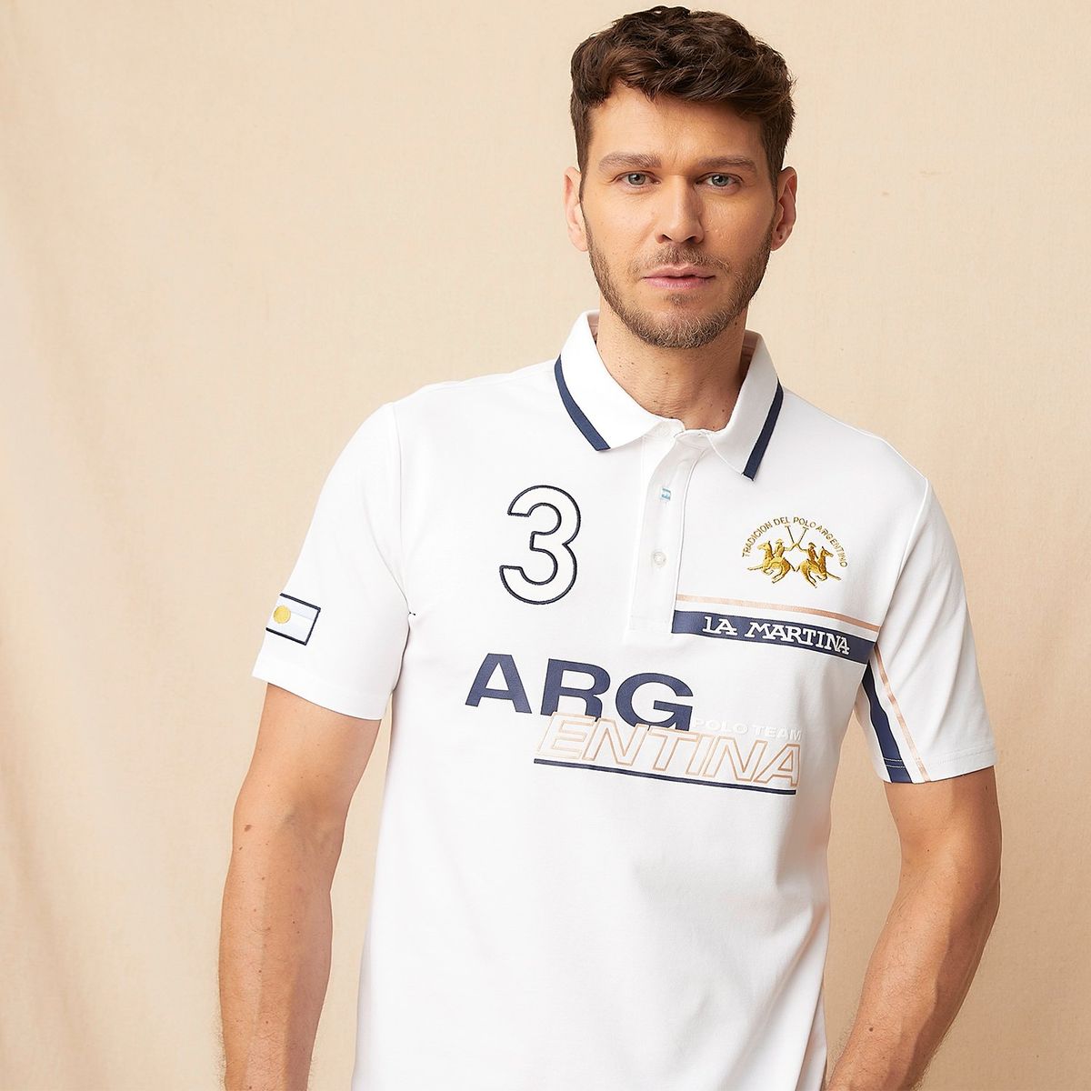 LA MARTINA - Polera Piqué Manga Corta Casual Hombre La Martina