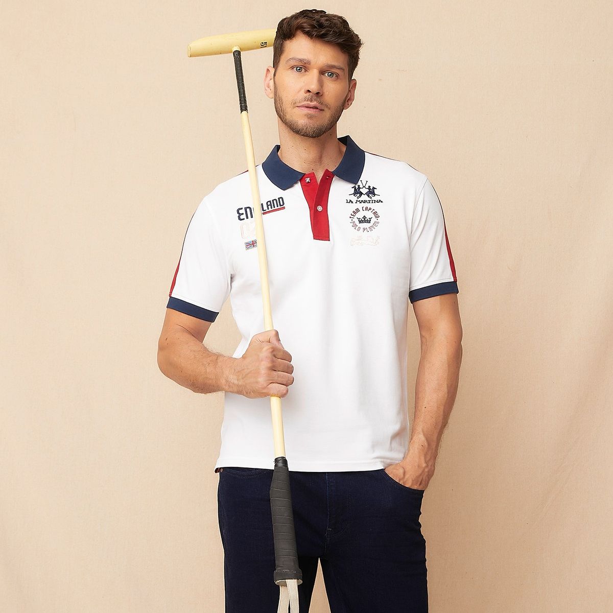 LA MARTINA - Polera Piqué Manga Corta Casual Hombre La Martina