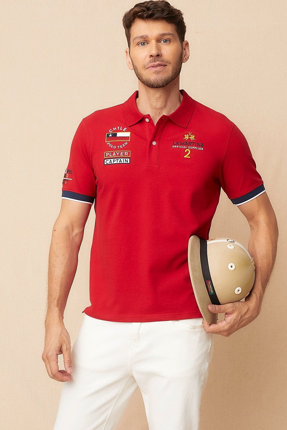 LA MARTINA - Polera Piqué Manga Corta Casual Hombre La Martina