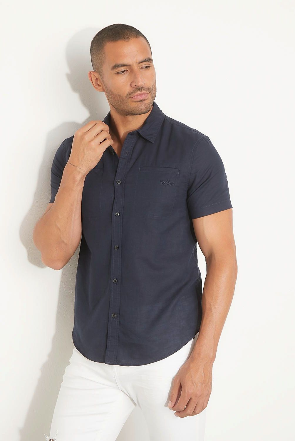 MOSSIMO - Camisa Manga Corta Regular Fit Algodón Hombre Mossimo