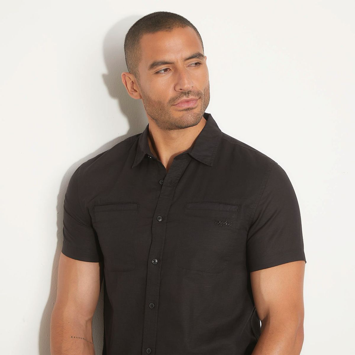 MOSSIMO - Camisa Manga Corta Regular Fit Algodón Hombre Mossimo