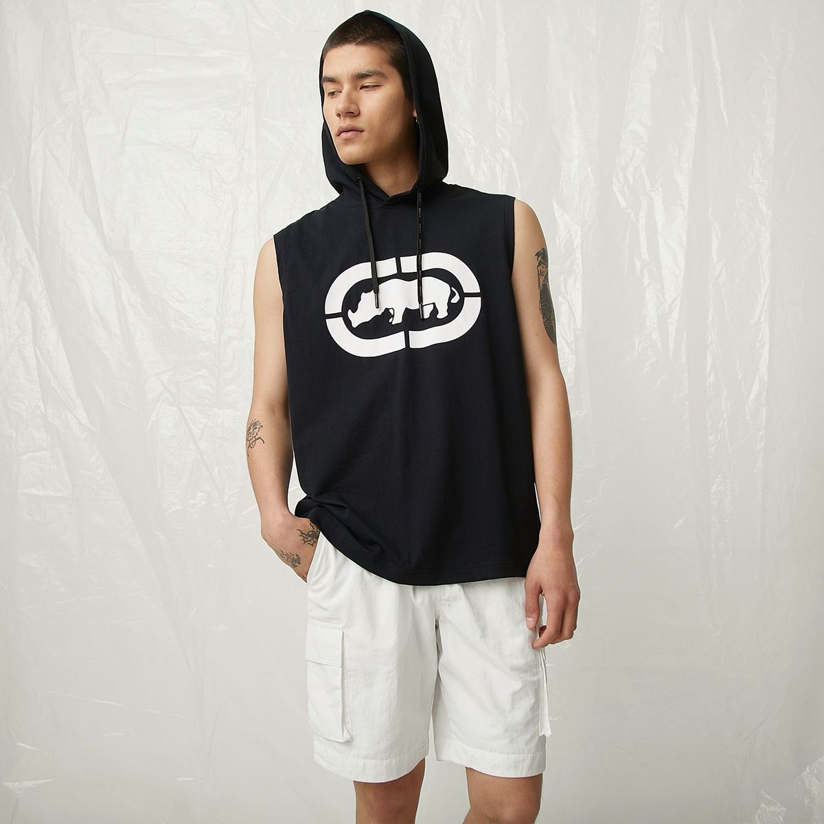 ECKO - Polera Sin Mangas Algodón Loose Fit Hombre Ecko