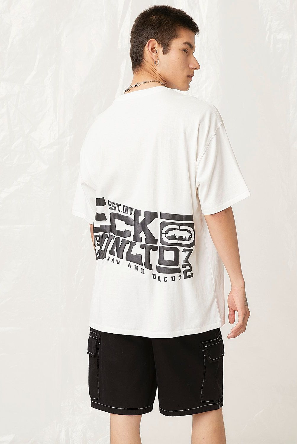 ECKO - Polera Manga Corta Relaxed Fit Algodón Hombre Ecko