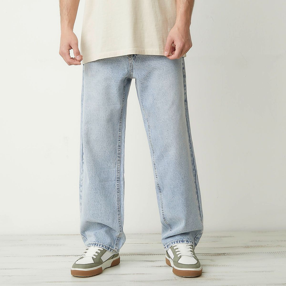 BEARCLIFF - Jeans Baggy Fit Hombre Bearcliff Algodón Urbano