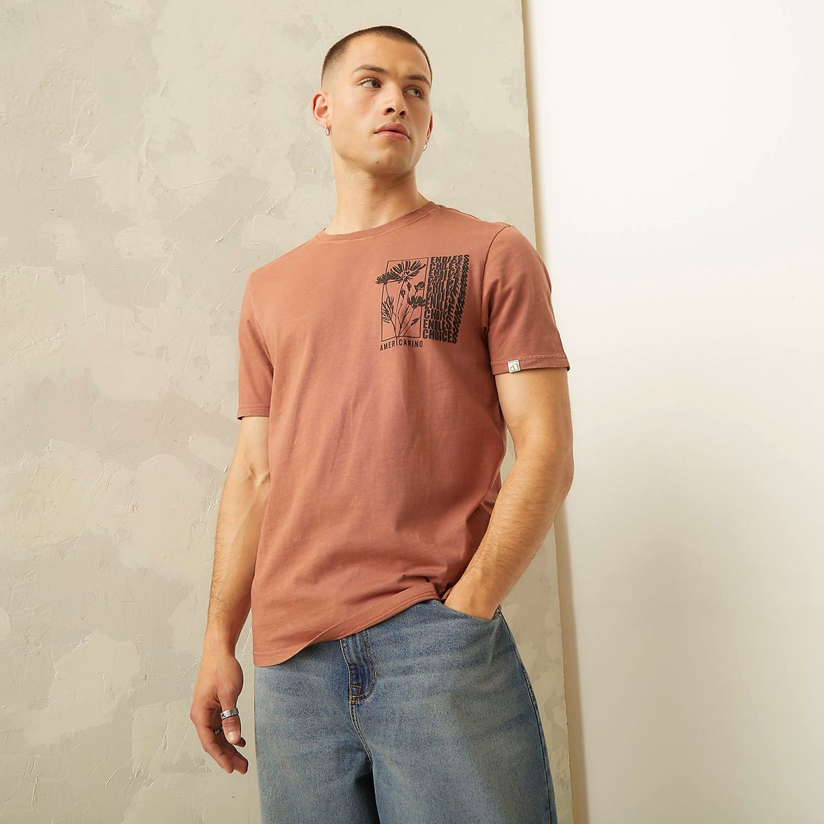 AMERICANINO - Polera Manga Corta Casual Hombre Americanino