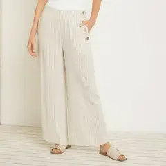 S COCCI - Pantalón Wide Leg Tiro Alto Mujer