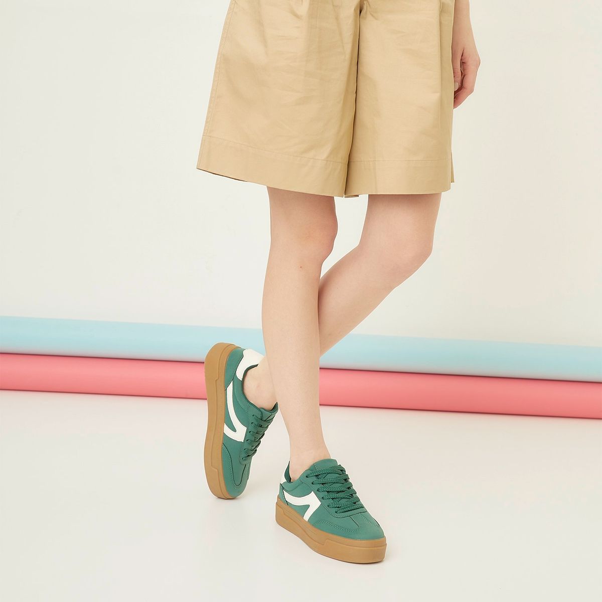 SYBILLA - Zapatilla Urbana Mujer Verde Sybilla