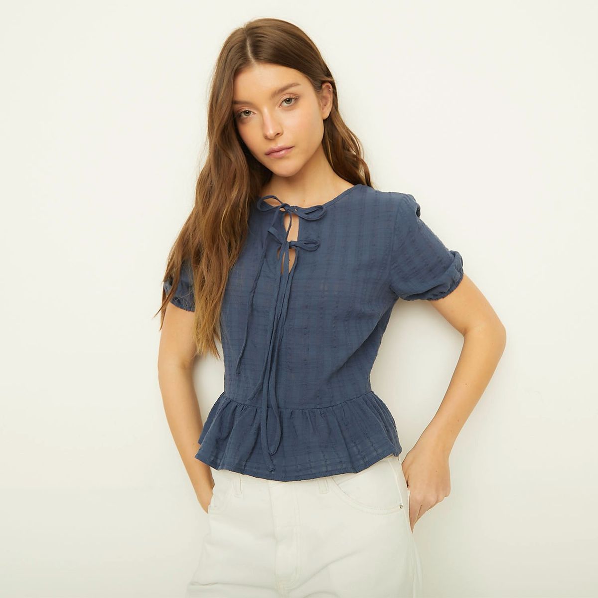 SYBILLA - Blusa Algodón Manga Corta Mujer Sybilla