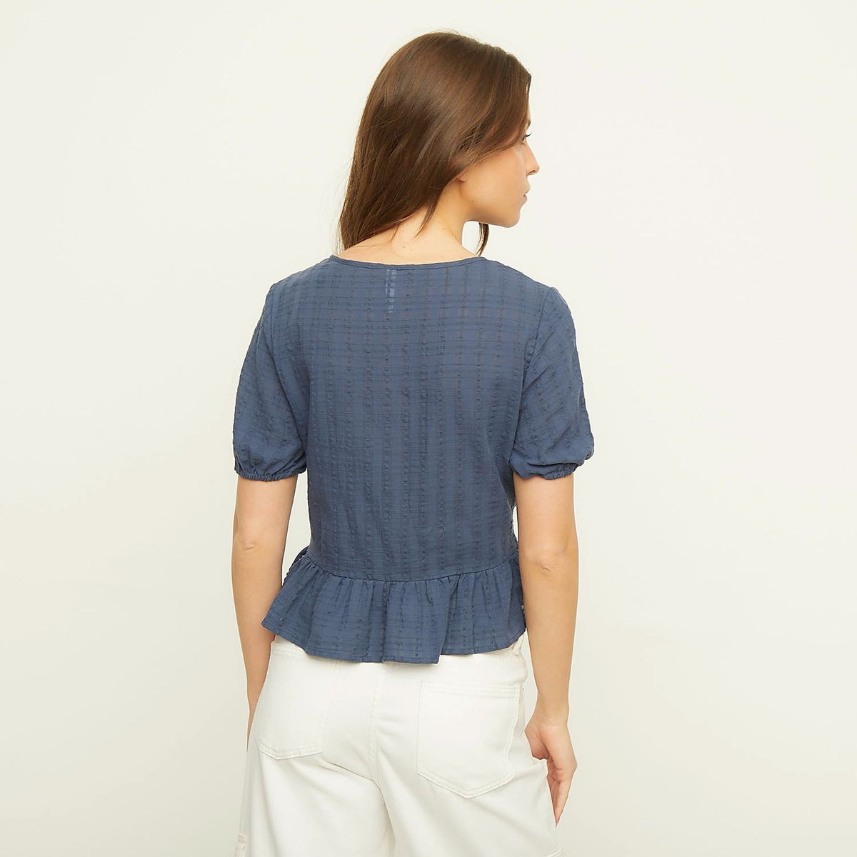 SYBILLA - Blusa Algodón Manga Corta Mujer Sybilla