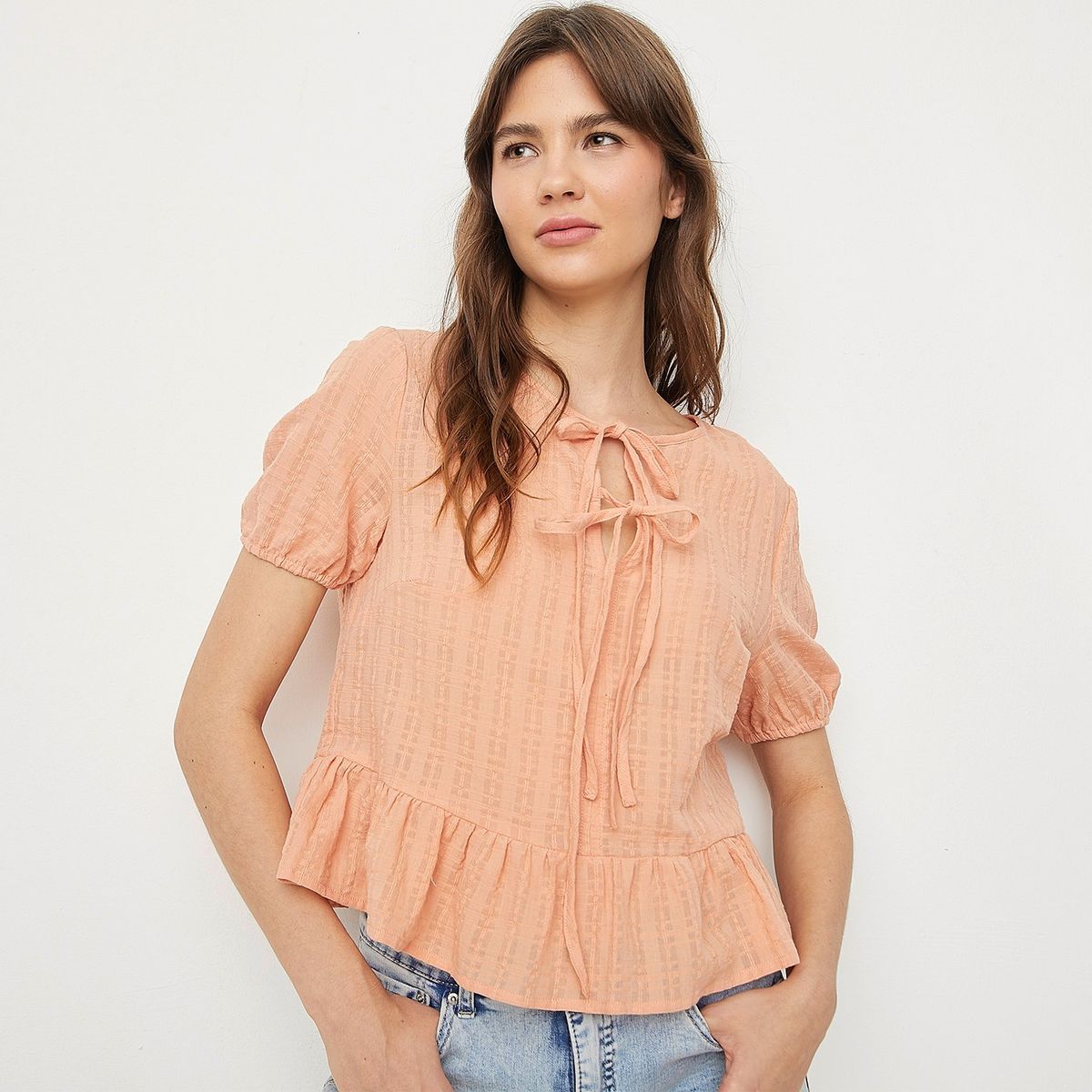 SYBILLA - Blusa Algodón Manga Corta Mujer Sybilla