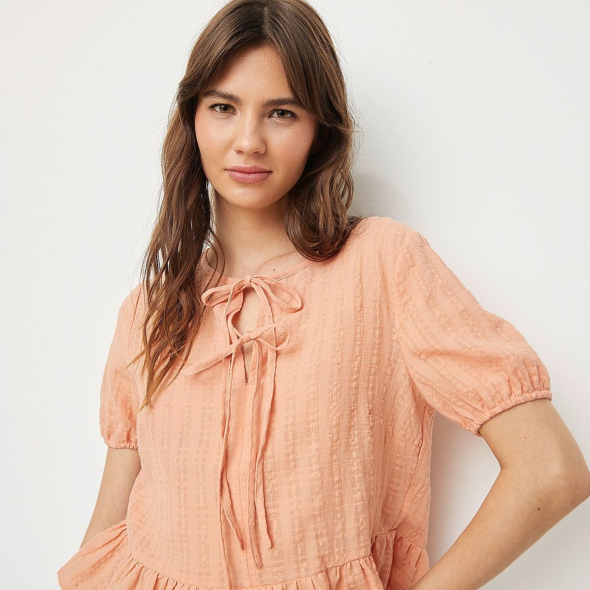 SYBILLA - Blusa Algodón Manga Corta Mujer Sybilla