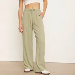 SYBILLA - Pantalón Recto Tiro Bajo Mujer