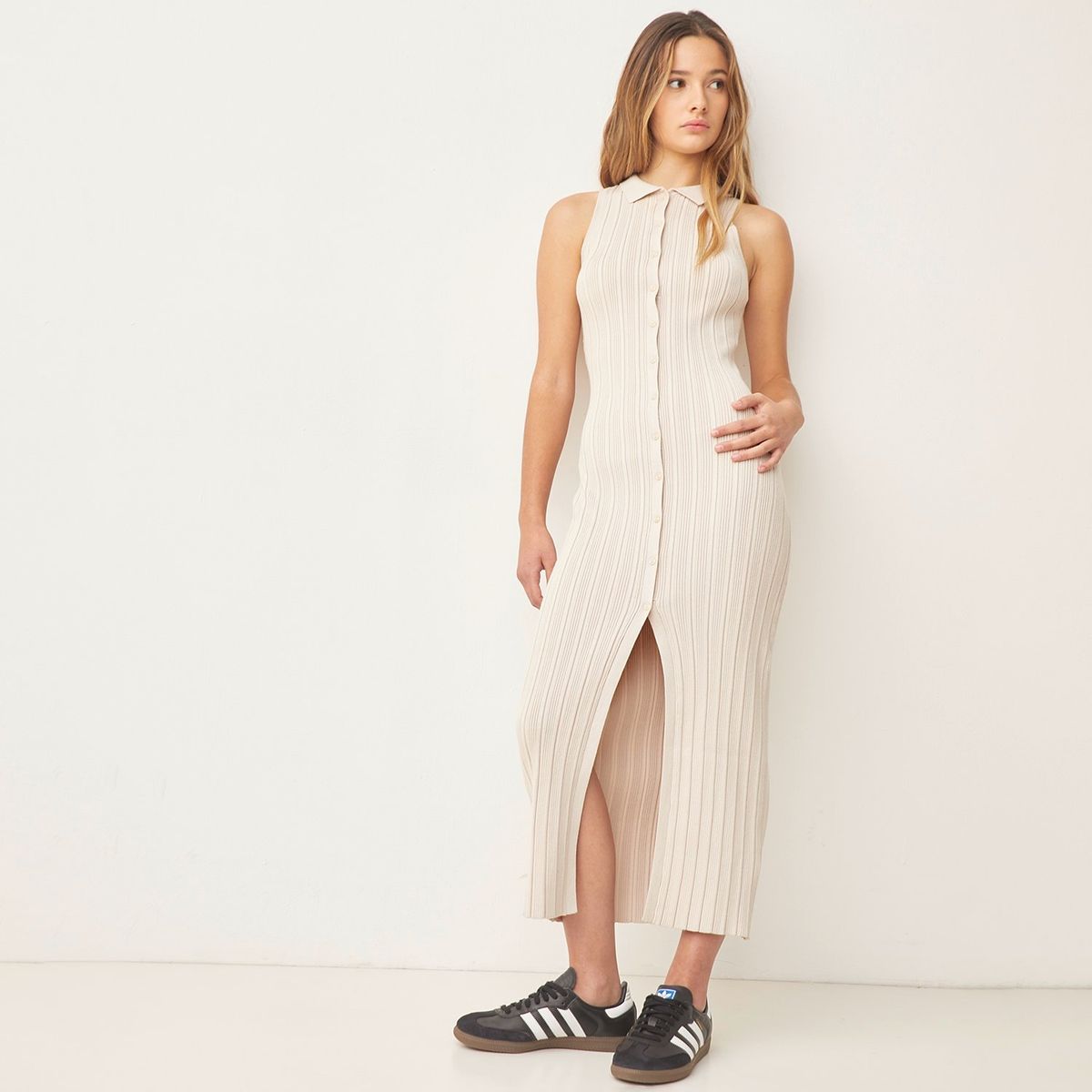 SYBILLA - Vestido Largo Sybilla con Diseño Cuello Camisero