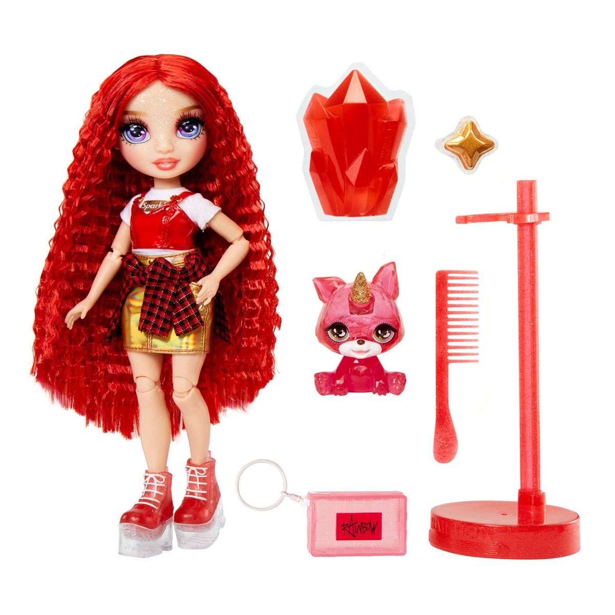 RAINBOW HIGH - Muñeca Ruby Anderson con Accesorios Rainbow High