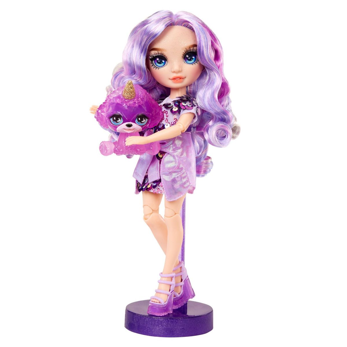 RAINBOW HIGH - Muñeca Violet Willow con Accesorios Rainbow High