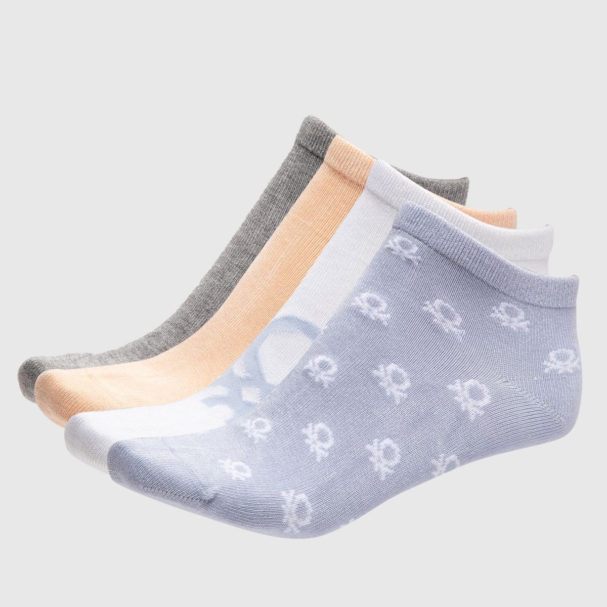 BENETTON - Pack de 4 Calcetines Cortos Mujer Benetton