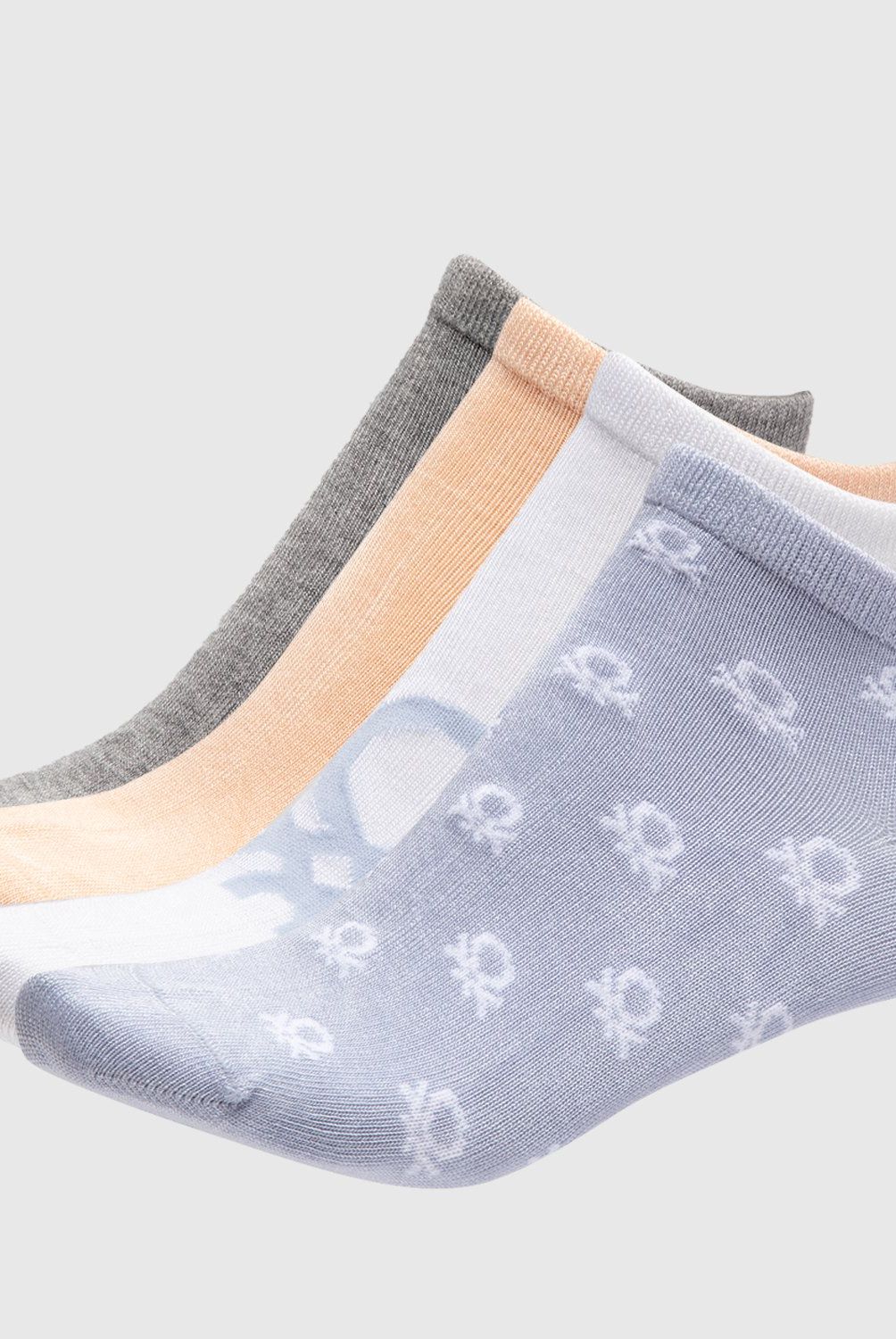 BENETTON - Pack de 4 Calcetines Cortos Mujer Benetton