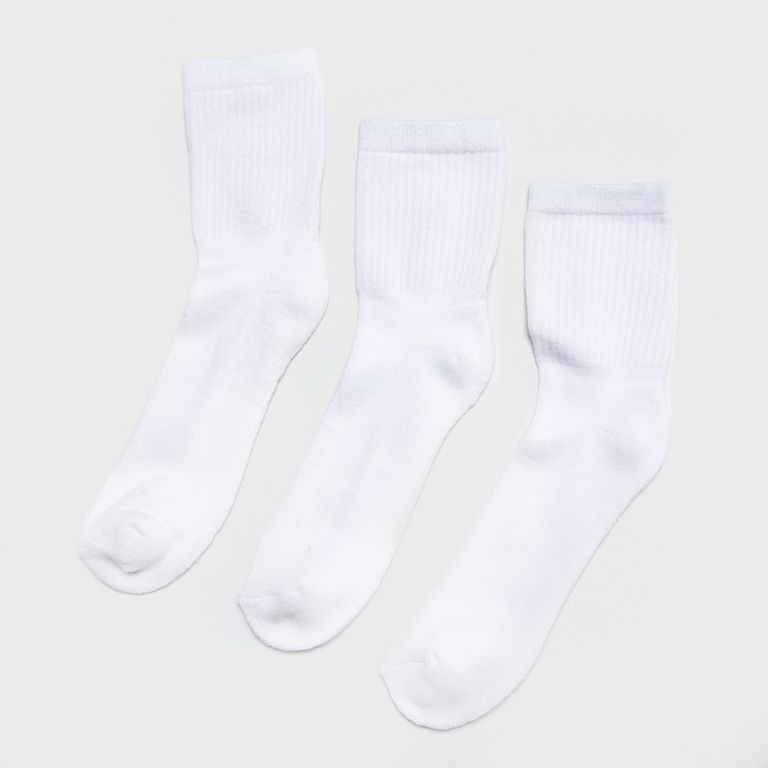 Pack de 3 Calcetines Largos Escolares Bambú Blancos