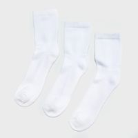 Pack de 3 Calcetines Largos Escolares Bambú Blancos