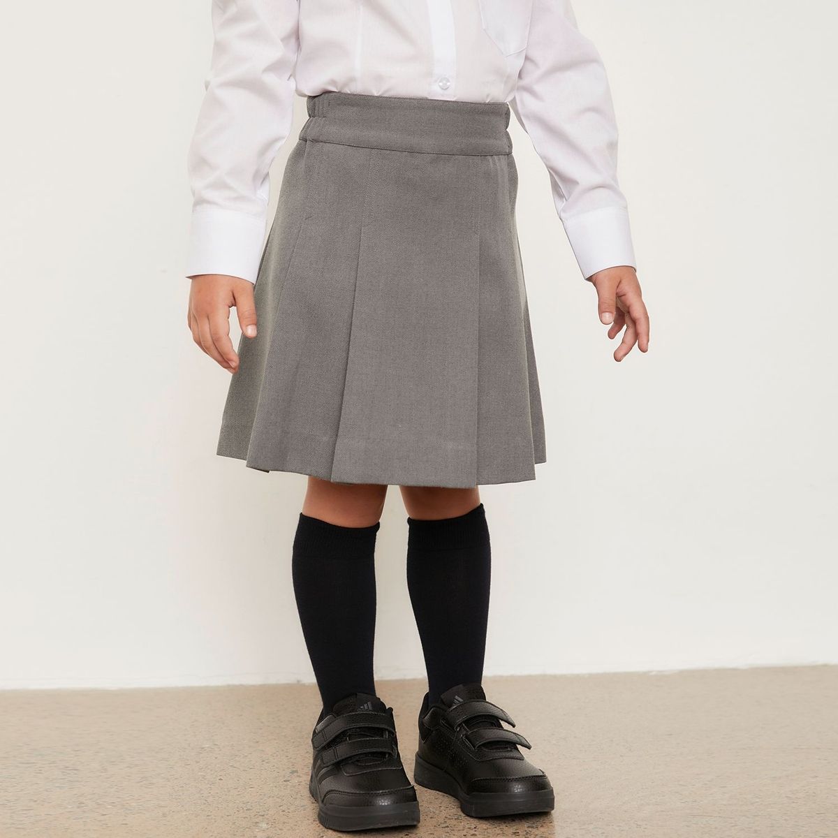 HOLLEY SKOOL - Falda Escolar Holley Niña Gris y Viscosa
