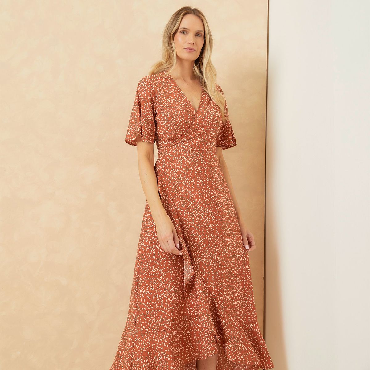 APOLOGY - Vestido Midi Mujer Apology Volados