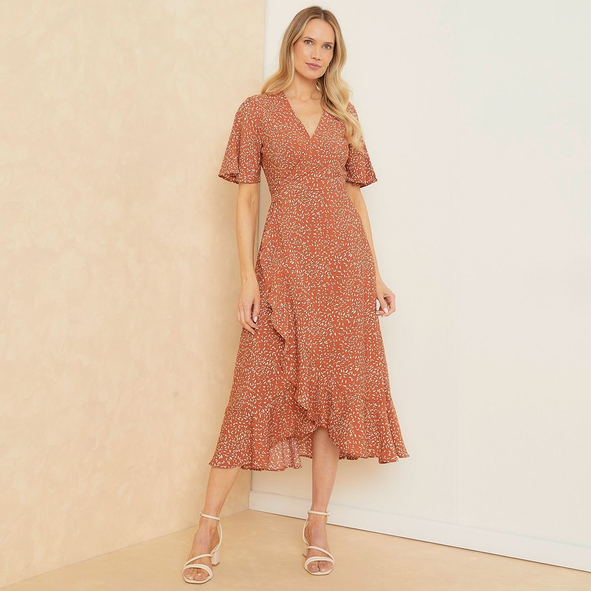 APOLOGY - Vestido Midi Mujer Apology Volados