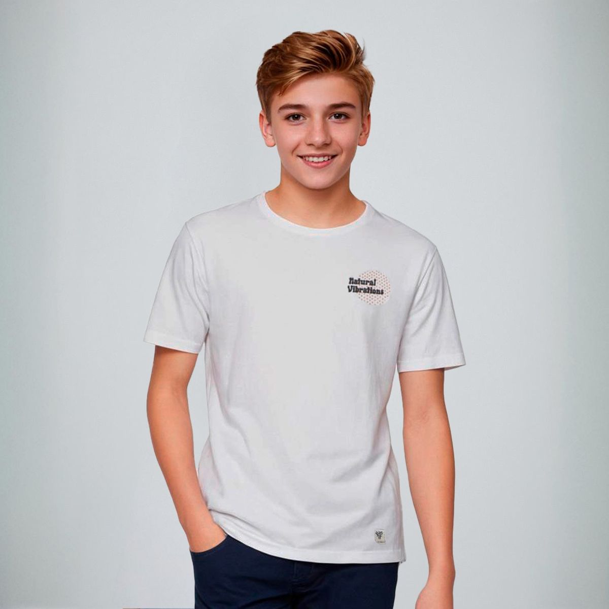 FEDERATION - Polera Federation Estampada Manga Corta Niño Algodón