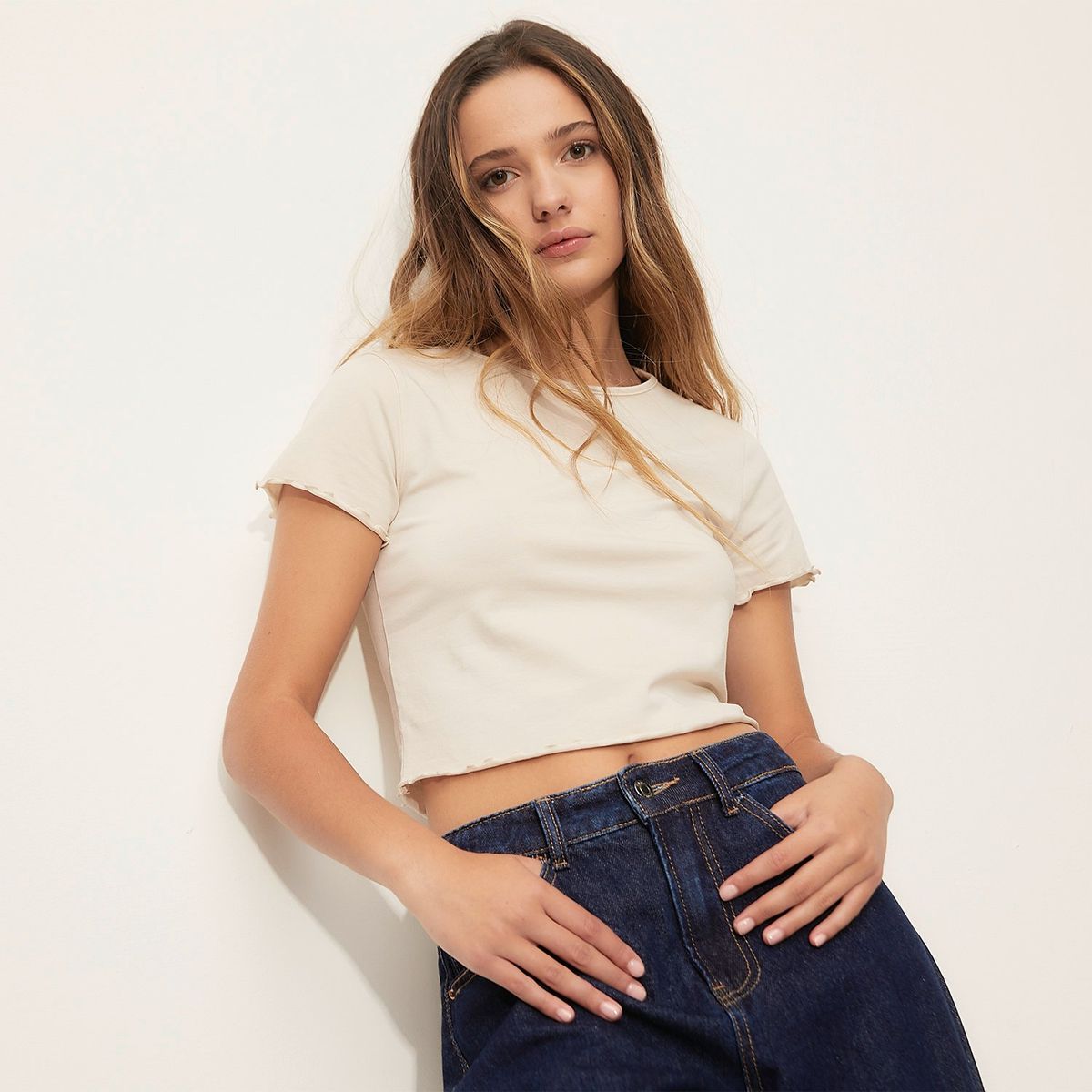 SYBILLA - Polera Sybilla Manga Corta Algodón Orgánico Mujer