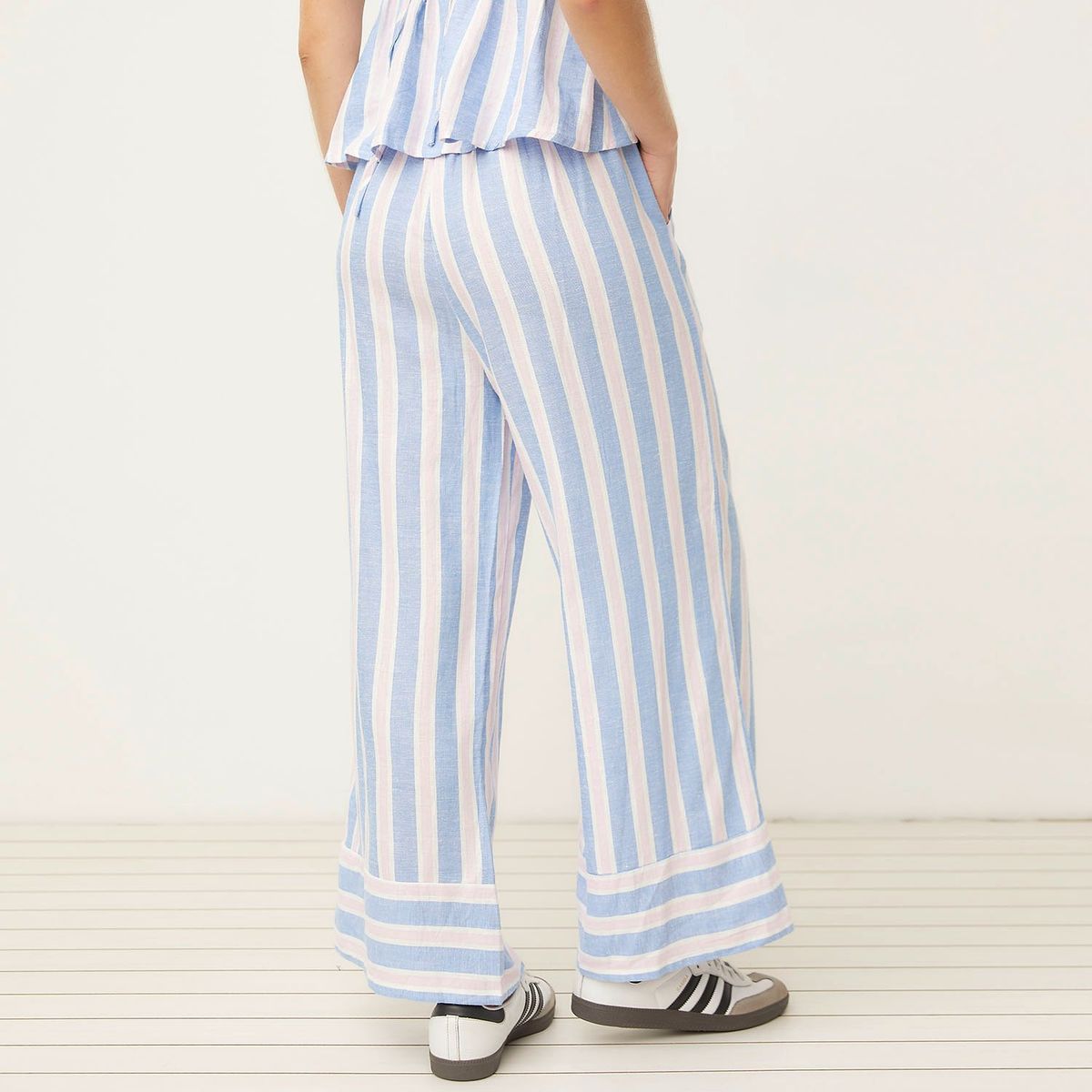 SYBILLA - Pantalón Wide Leg Tiro Alto  Mujer Sybilla
