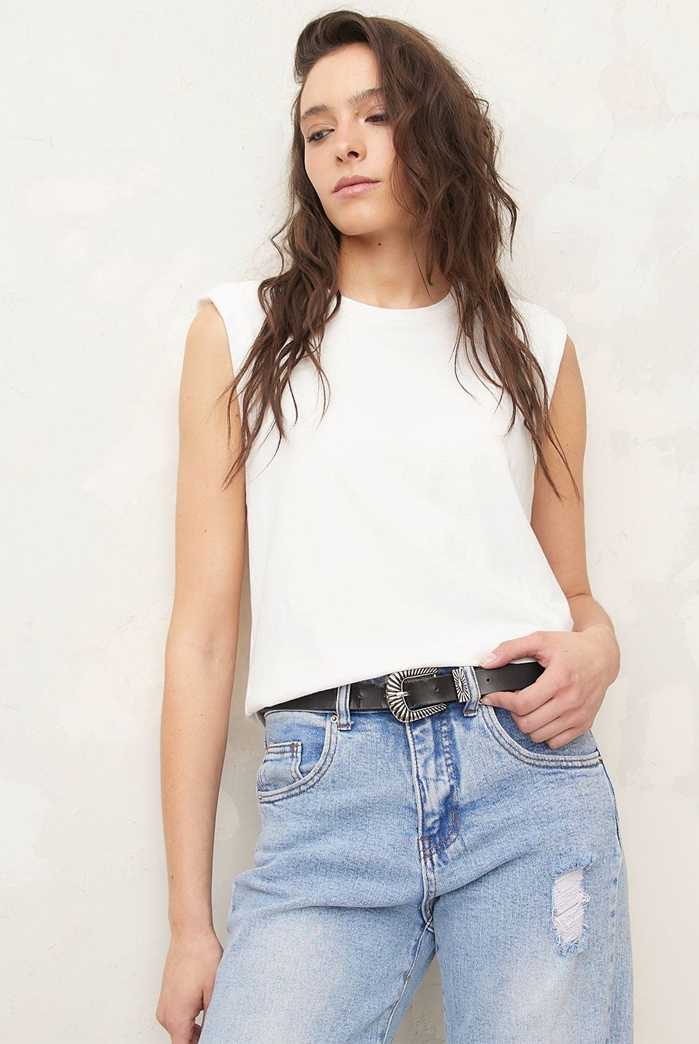 AMERICANINO - Polera Algodón Sin Mangas Mujer Americanino