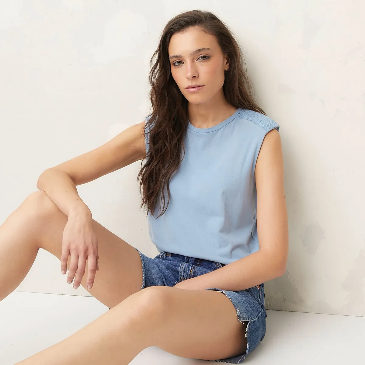 AMERICANINO - Polera Algodón Sin Mangas Mujer Americanino