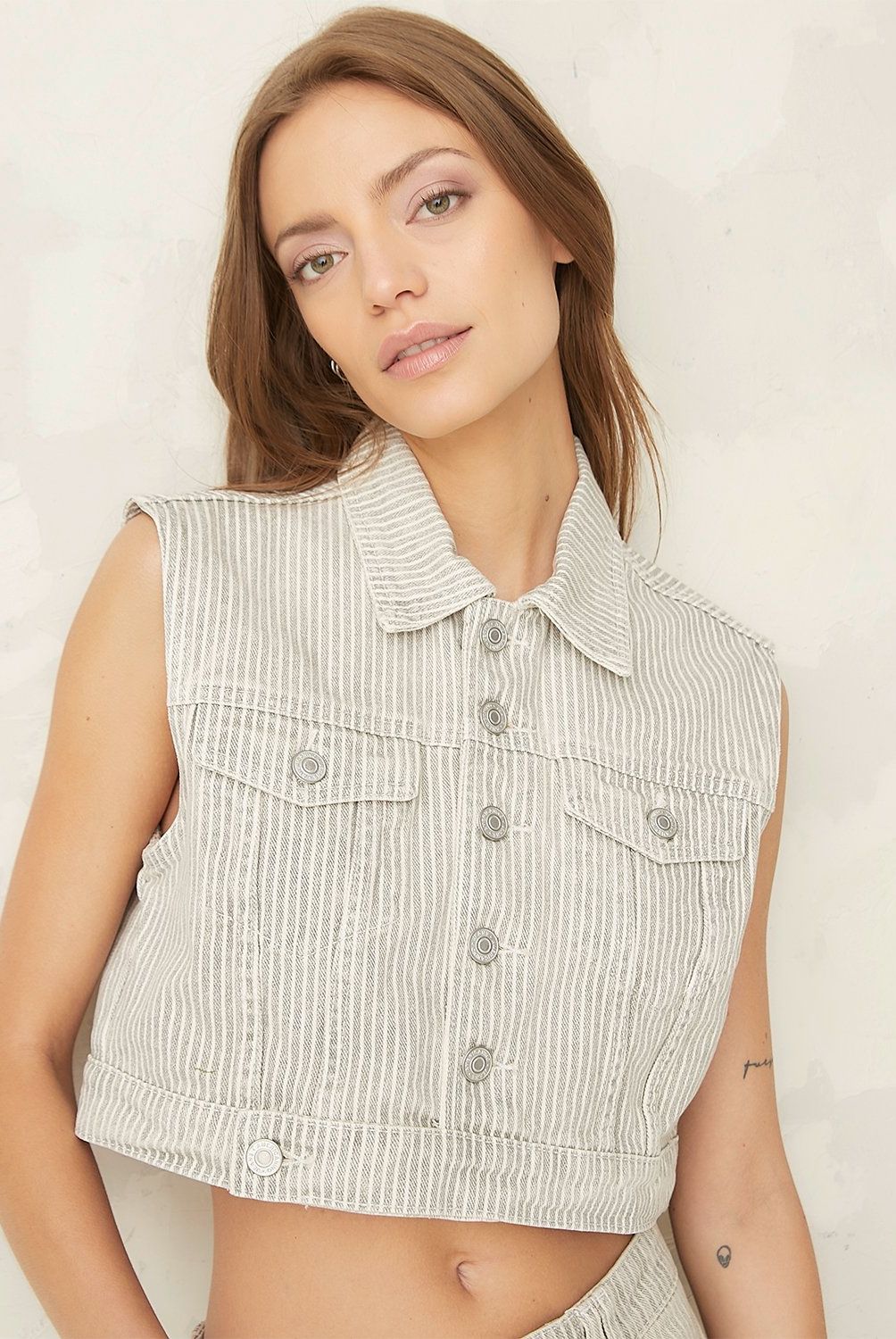 AMERICANINO - Chaqueta Denim Cropped Mujer Americanino