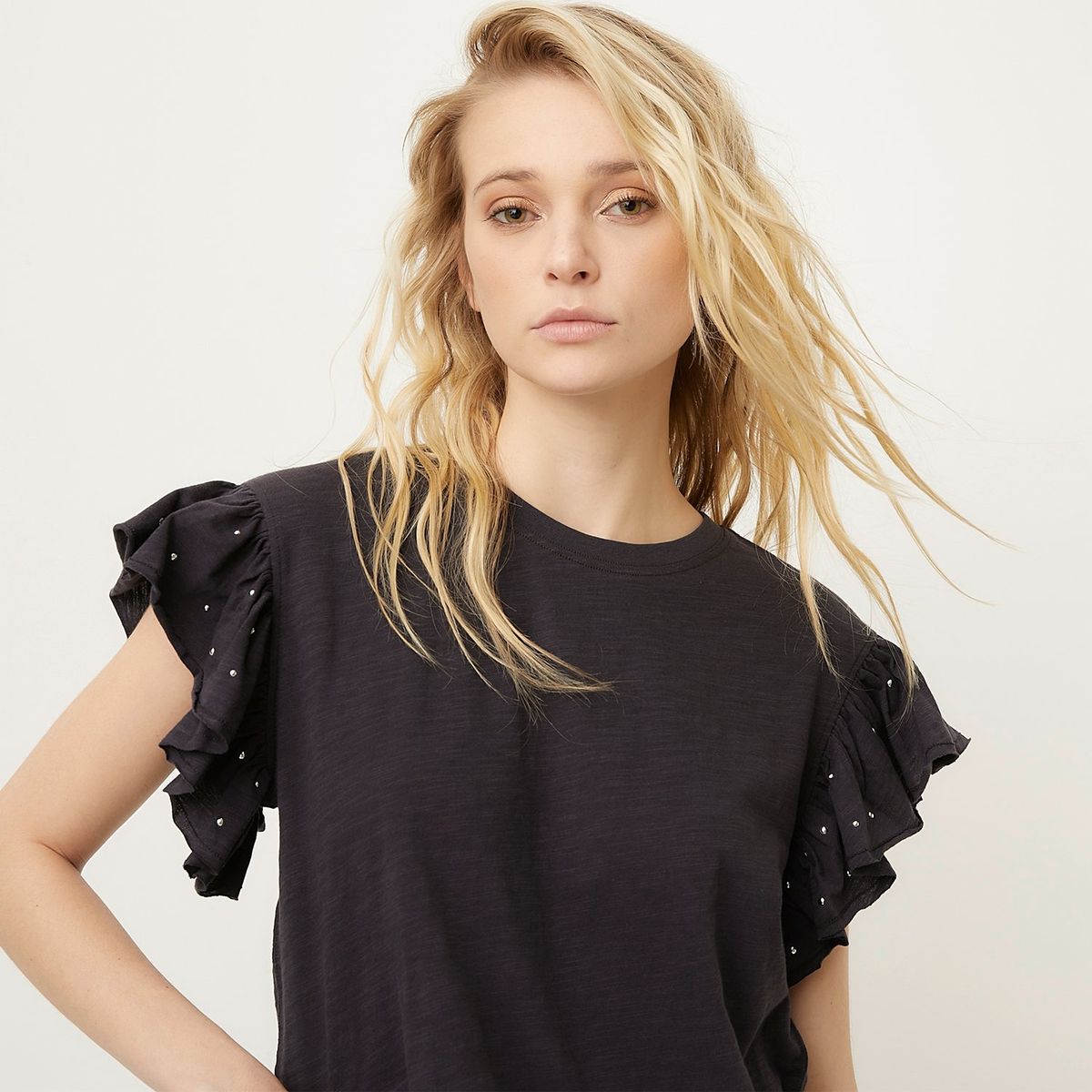 AMERICANINO - Polera Americanino Algodón Manga Corta Mujer