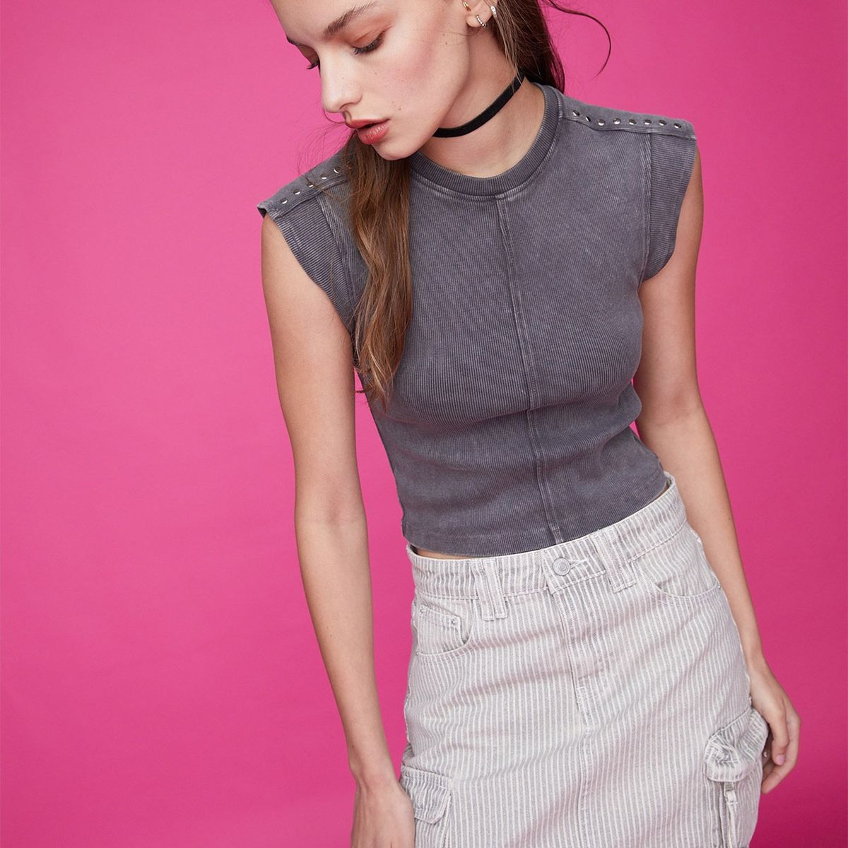 AMERICANINO - Polera Algodón Sin Manga Mujer Americanino