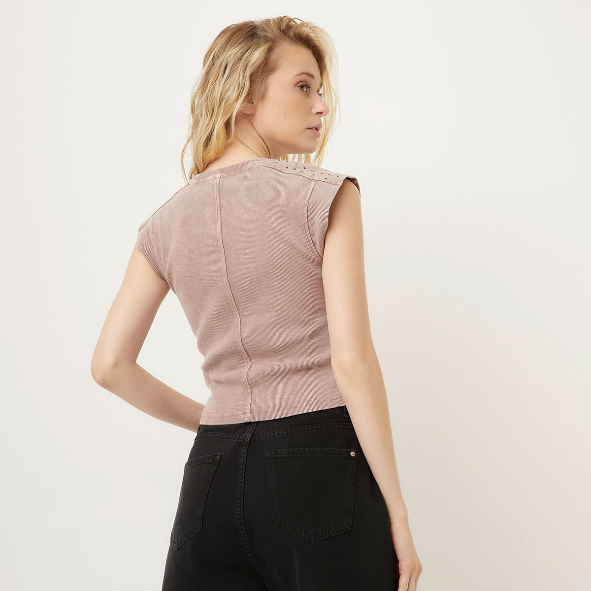 AMERICANINO - Polera Algodón Sin Manga Mujer Americanino