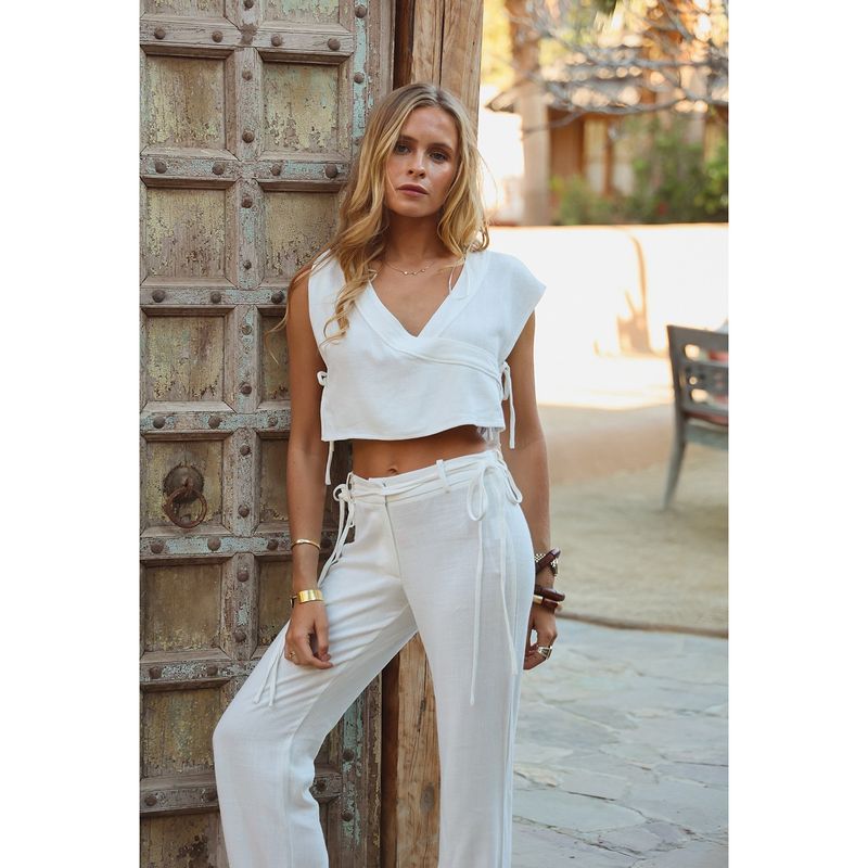 SYBILLA - Blusa Cropped Sin Mangas Mujer Sybilla Por Paula Mekis