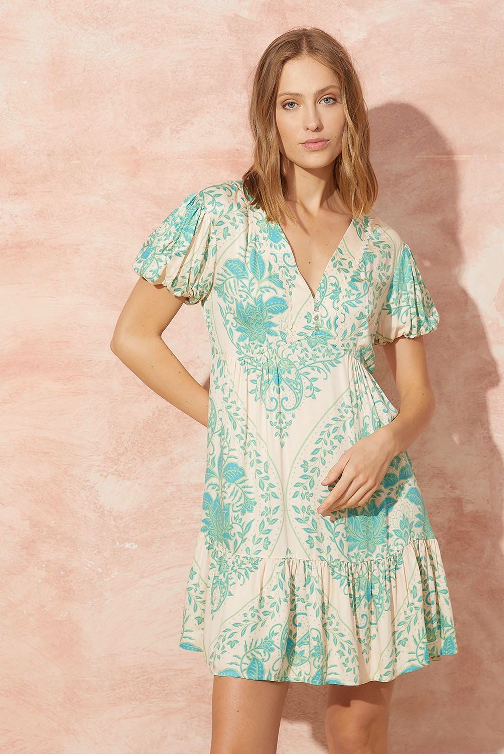 BASEMENT - Vestido Mini Casual Basement Viscosa Mujer