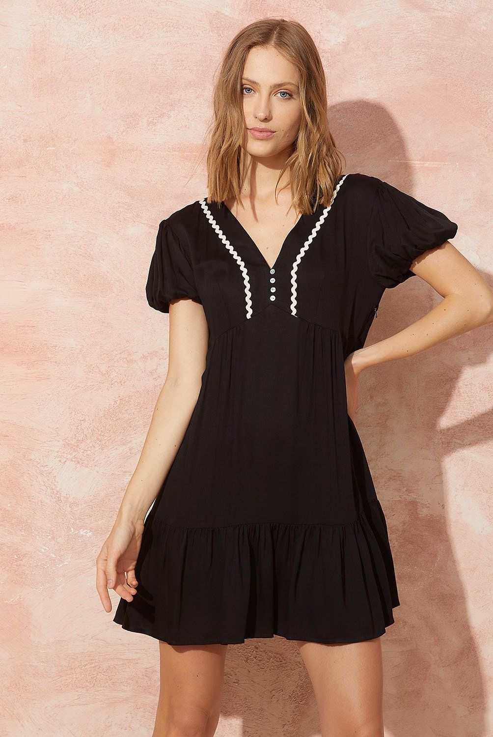 BASEMENT - Vestido Mini Casual Basement Viscosa Mujer