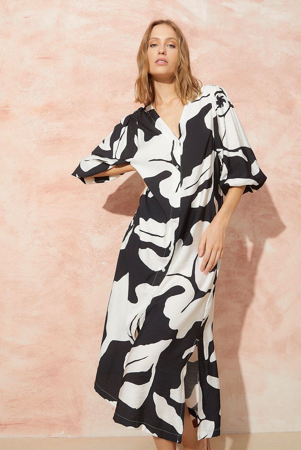 BASEMENT - Vestido Basement Mini Casual Mujer Viscosa y