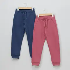 YAMP - Pack 2 Pantalones De Buzo Afranelado Niña