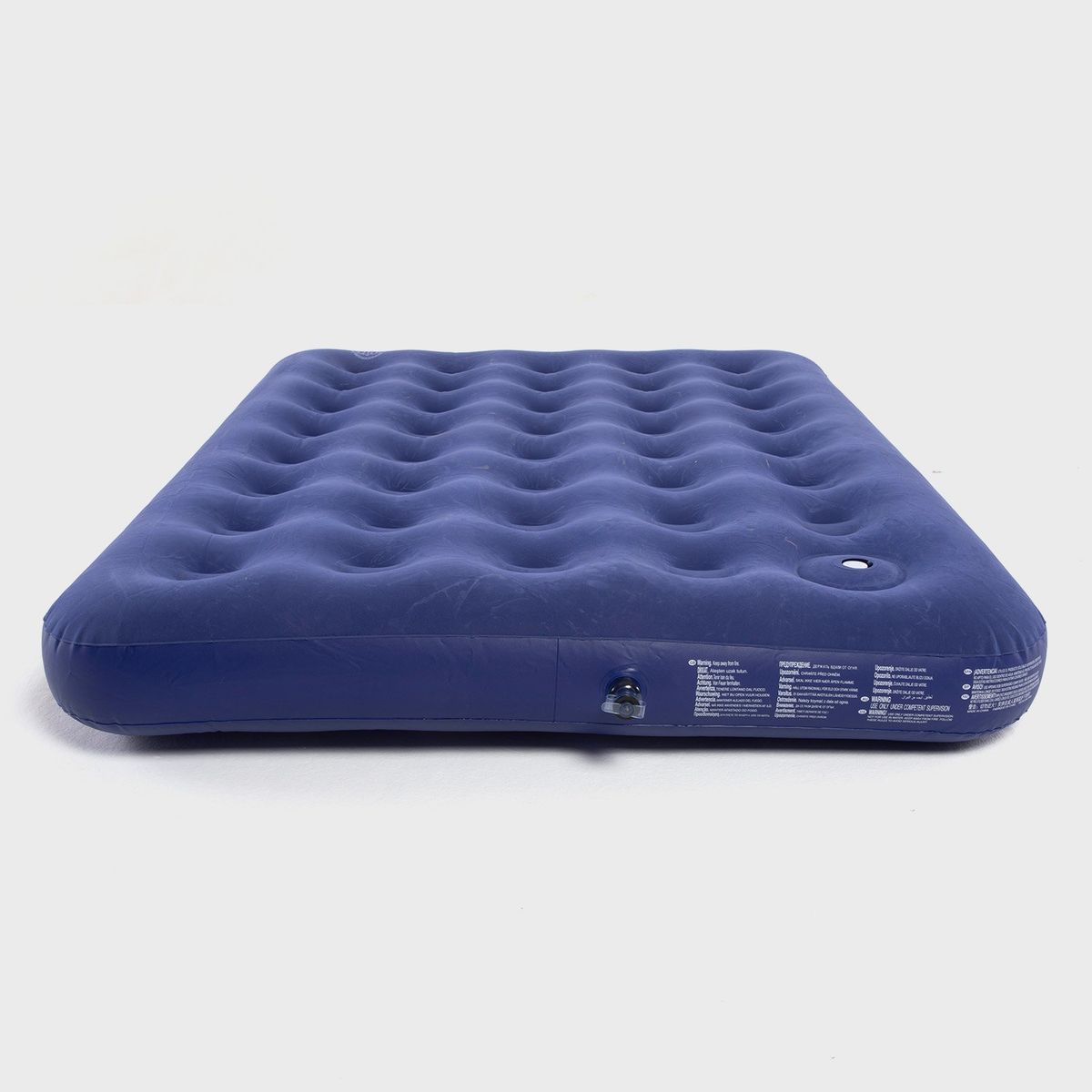 DOITE - Colchón Inflable Tuscany Doble/Dos Plazas Inflador De Pie Azul Doite