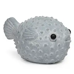 BASEMENT HOME - Pez Globo Azul 18X12X10Cm