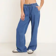 SYBILLA - Jeans Pijamero Wide Leg Algodón Mujer