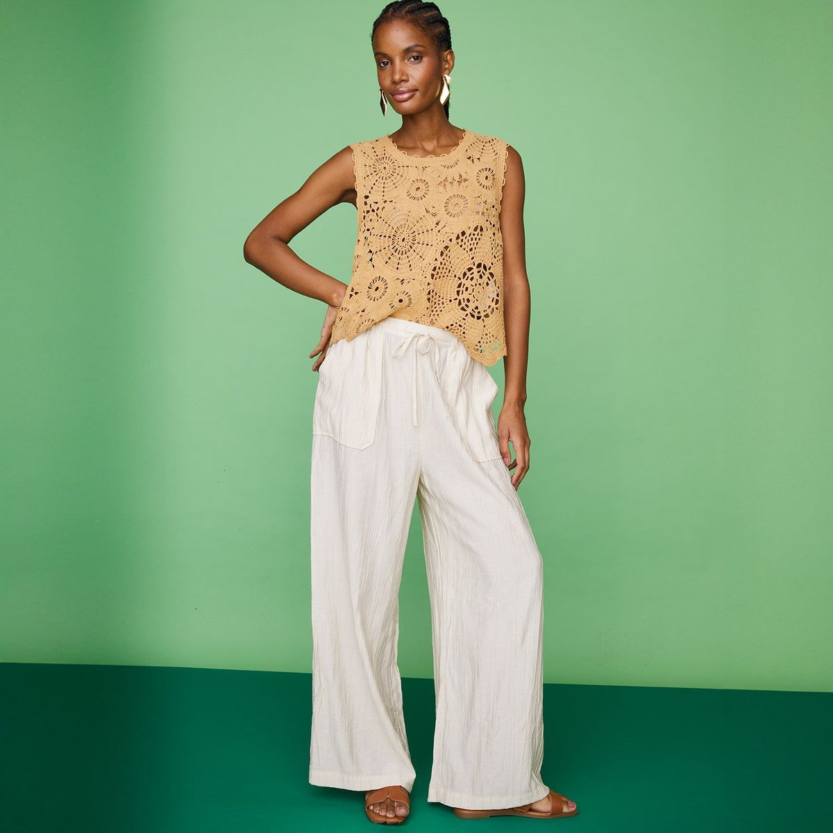 BASEMENT - Pantalón Culotte Basement Mujer Viscosa