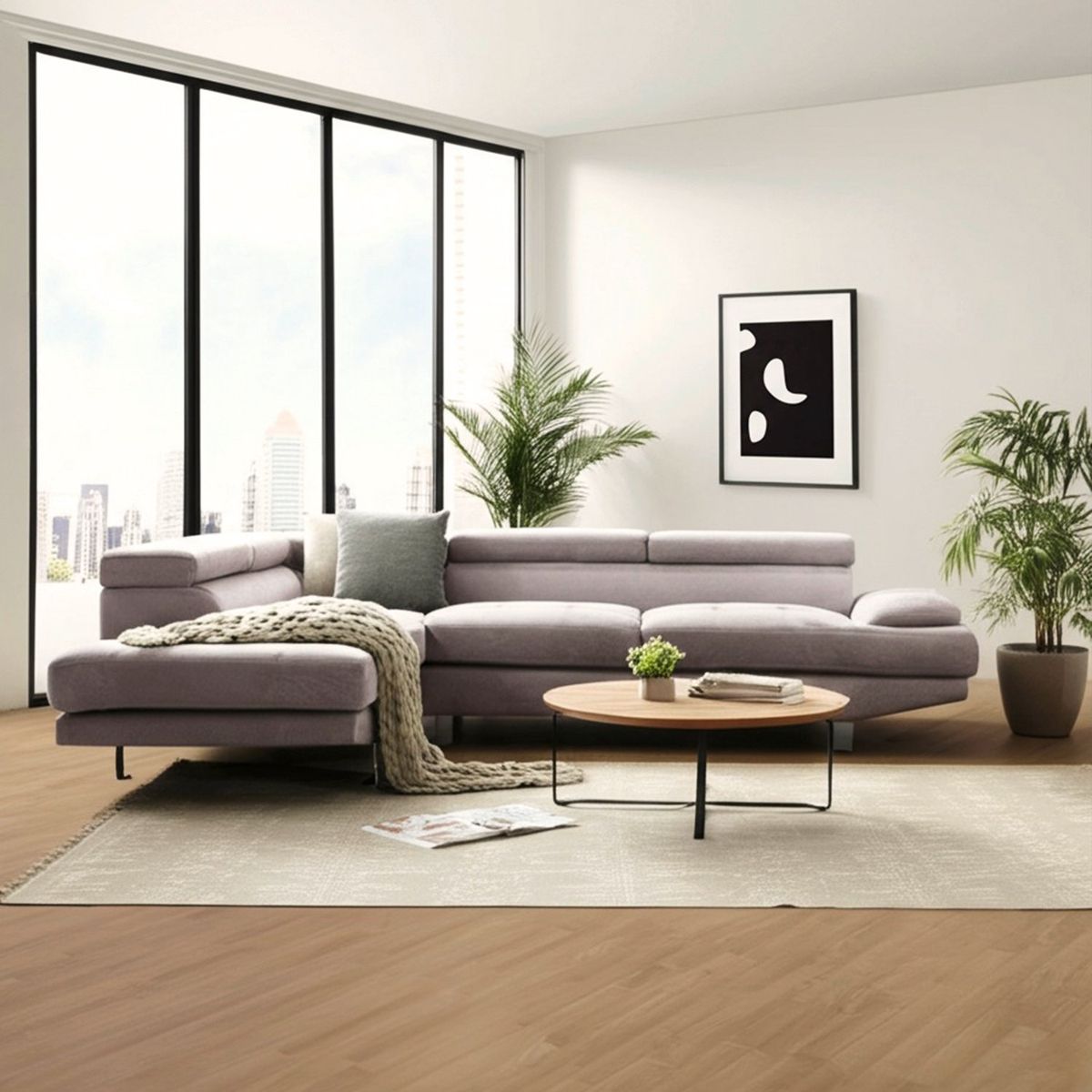 MICA - Sofá Seccional Izquierdo Okinawa 4 Cuerpos Mica