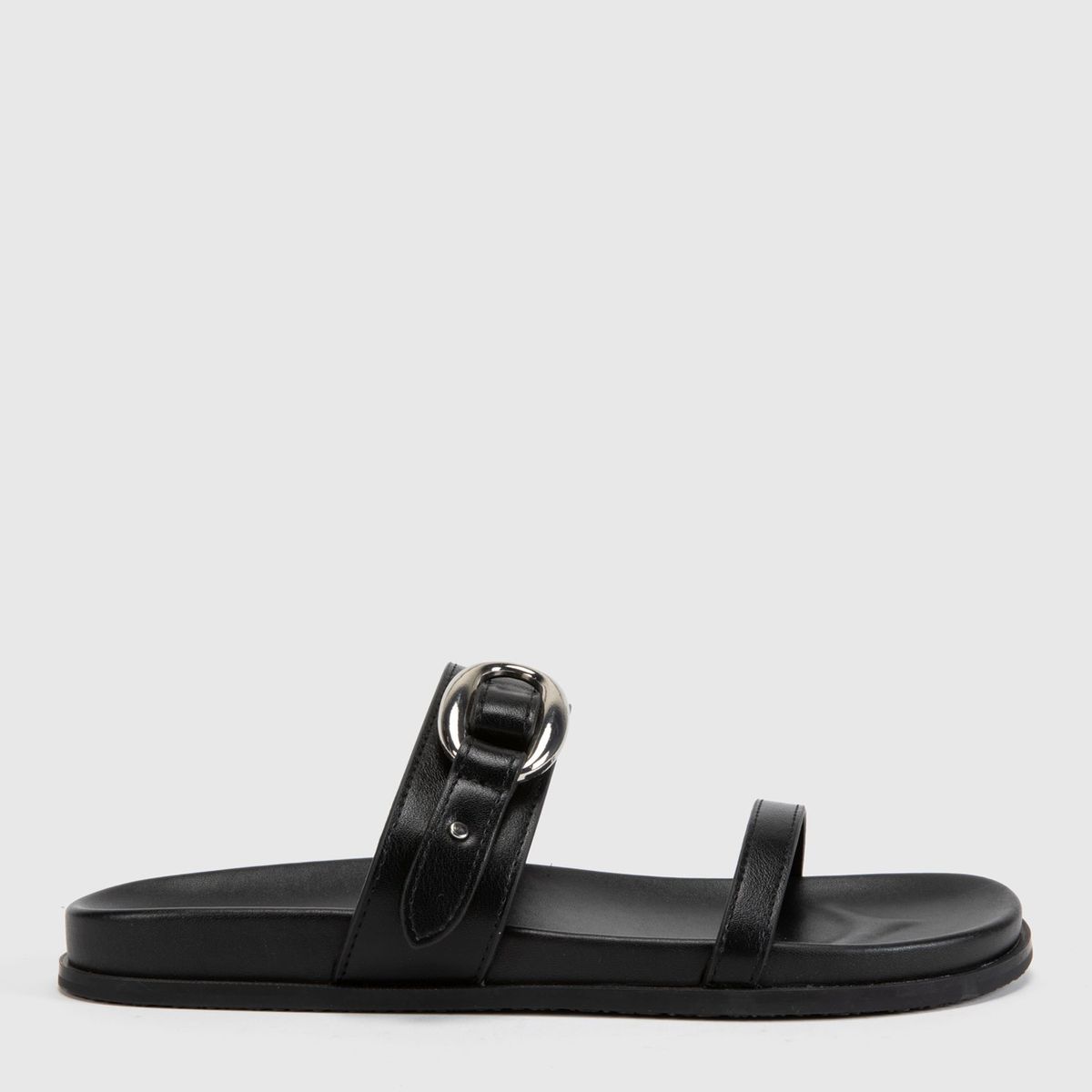 BASEMENT - Sandalia Mujer Negro Basement