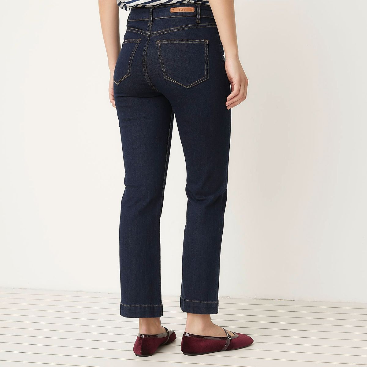 ELLE - Jeans Flare Tiro Medio Mujer Elle