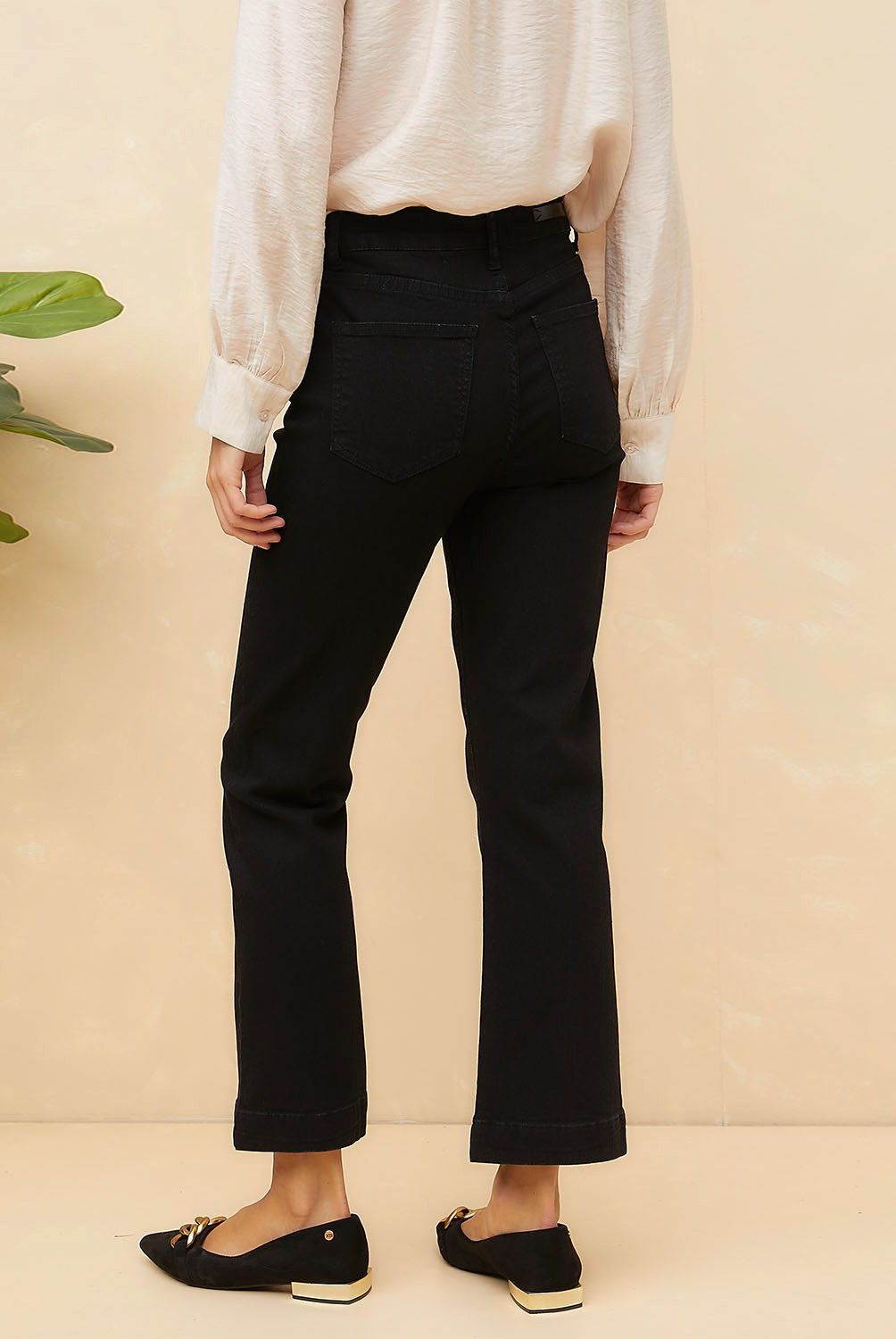 ELLE - Jeans Flare Tiro Medio Mujer Elle