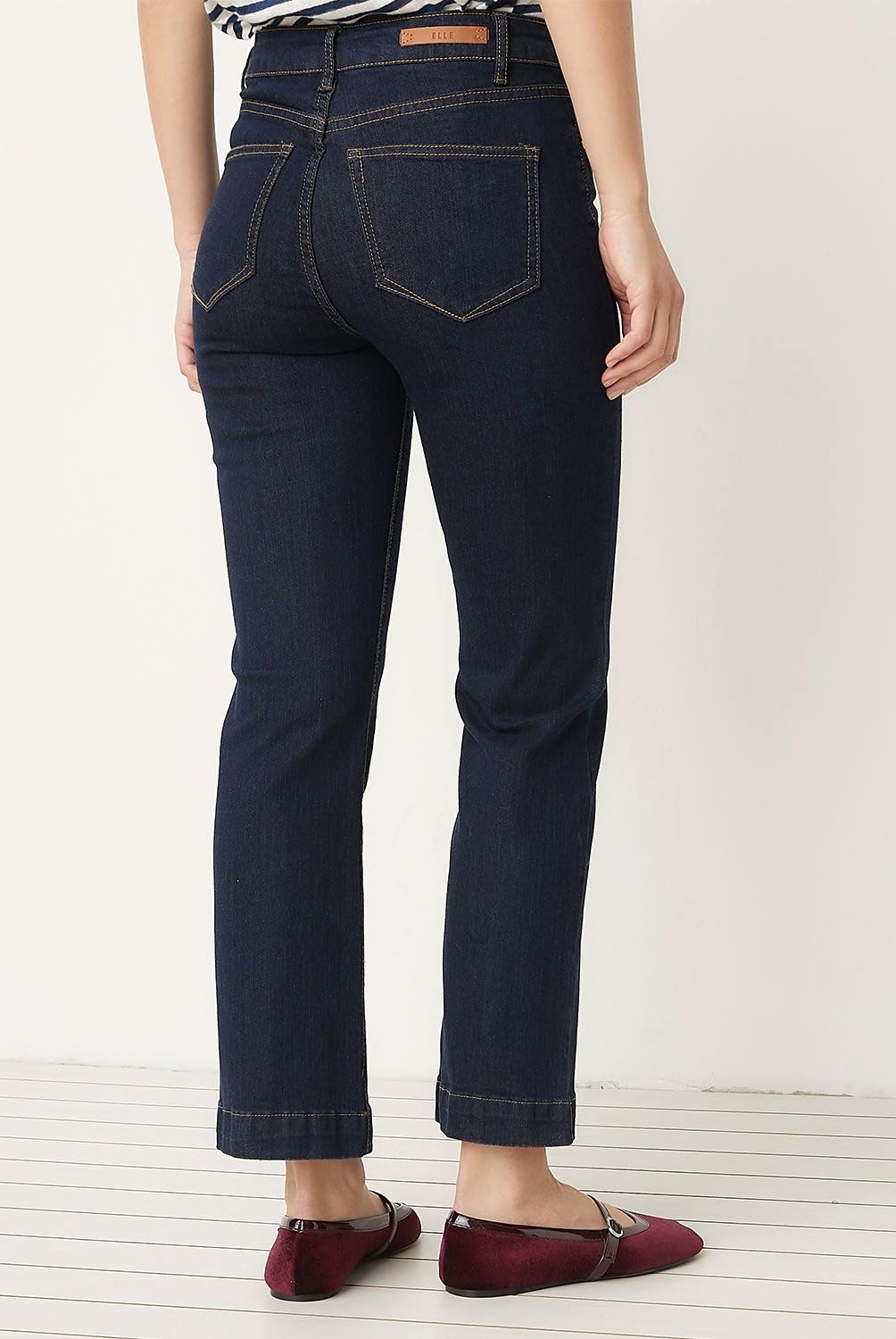 ELLE - Jeans Flare Tiro Medio Mujer Elle