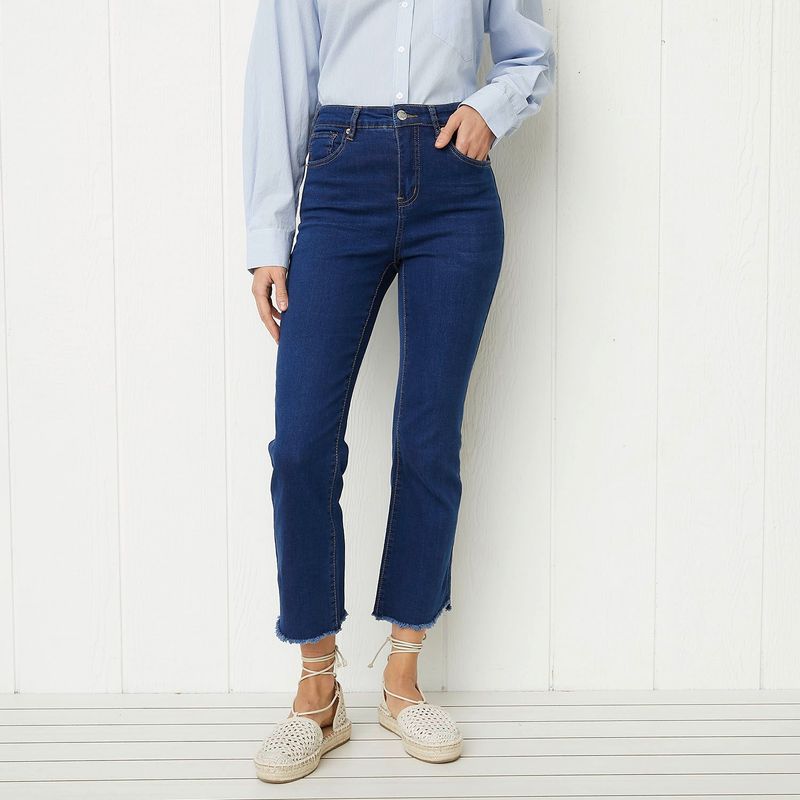 UNIVERSITY CLUB - Jeans Cropped Tiro Alto Mujer University Club